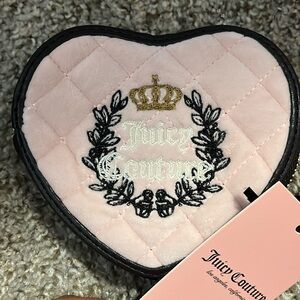 Juicy Couture Royal Couture Heart Zipper Wristlet Pink Clay